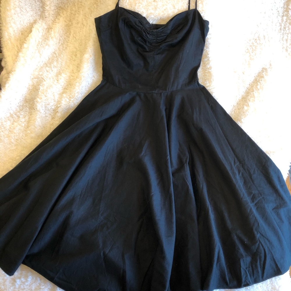 White House Black Market Black Fit & Flare Dress